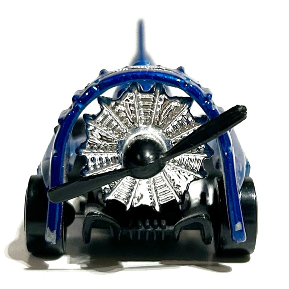 Vintage 1996 Hot Wheels Metallic Blue Dog Fighter Diecast Car Propeller 1:64 #57 - Picture 8 of 14
